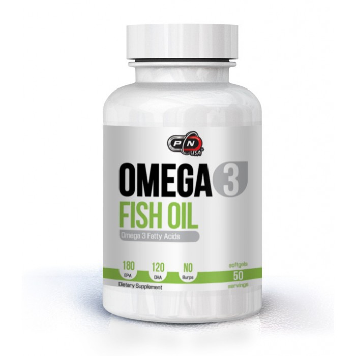 Pure Nutrition - Omega 3 Fish Oil 180 EPA/120 DHA - 50 softgels.​